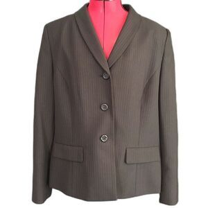 Jones Wear Blazer Women’s Size 16 Black Long Sleeve Button Front Pockets